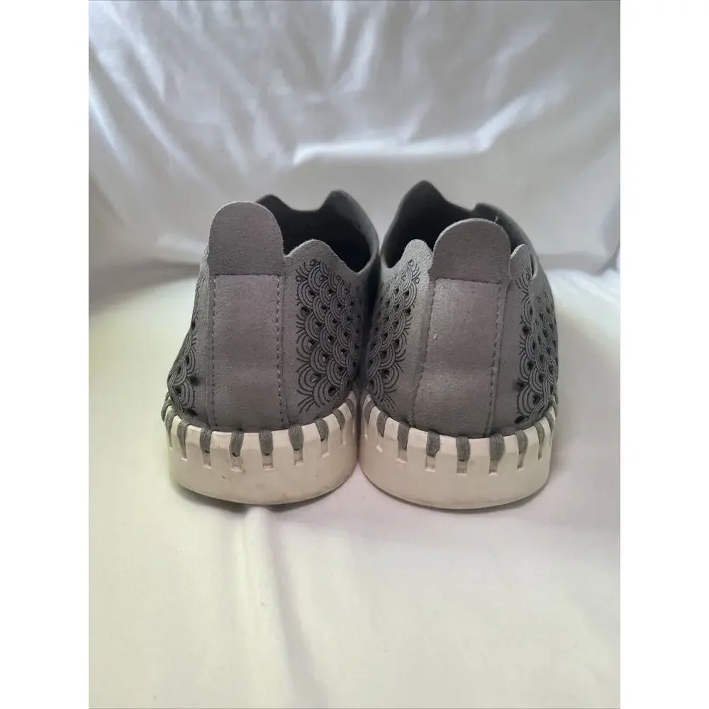 Ilse Jacobsen Tulip Perforated Slip-On Sneakers Gray Womens Size 40 10 Comfort